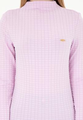 Kadın Pembe Dik Yaka Sweatshırt - 50292421034