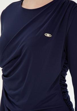 Kadın Lacivert Bisiklet Yaka Sweatshırt - 50291561065