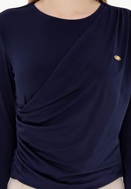 Kadın Lacivert Bisiklet Yaka Sweatshırt - 50291561065