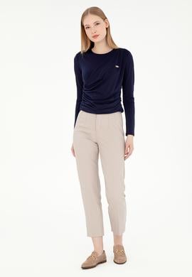 Kadın Lacivert Bisiklet Yaka Sweatshırt - 50291561065