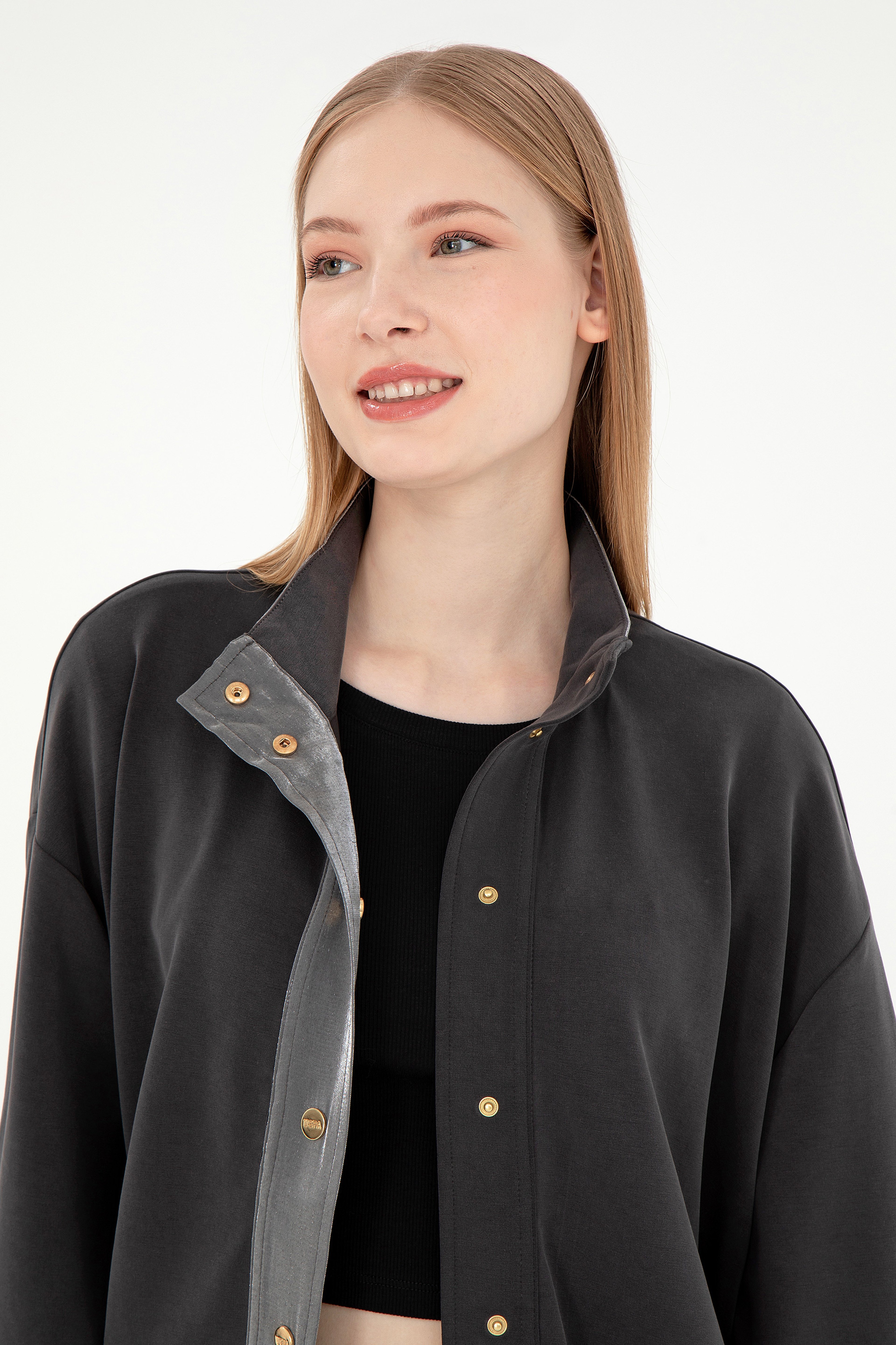 Kadın Antrasit Sweatshirt - Image 2