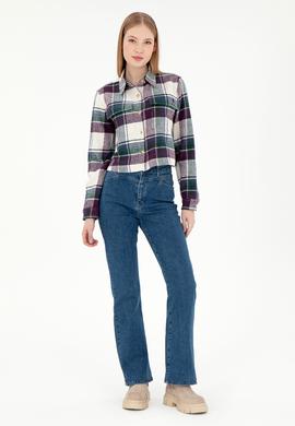 Kadın Mavi Slim Flare Fit Jean Pantolon - 50295426005