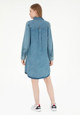 Kadın Mavi Mini Boy Jean Elbise - 50289334001