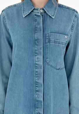 Kadın Mavi Mini Boy Jean Elbise - 50289334001