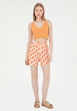 Kadın Pudra Örme Şort - 50281788013