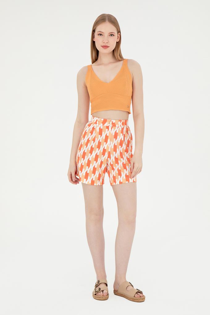 Kadın Pudra Örme Şort