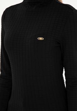 Kadın Siyah Dik Yaka Sweatshırt - 50292421003