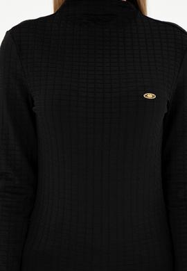 Kadın Siyah Dik Yaka Sweatshırt - 50292421003