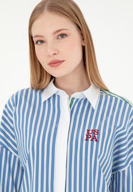 Kadın Saks Uzun Kollu Gömlek - 50291073005