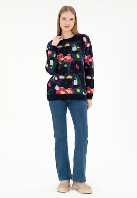 Kadın Lacivert Kazak - 50293114006