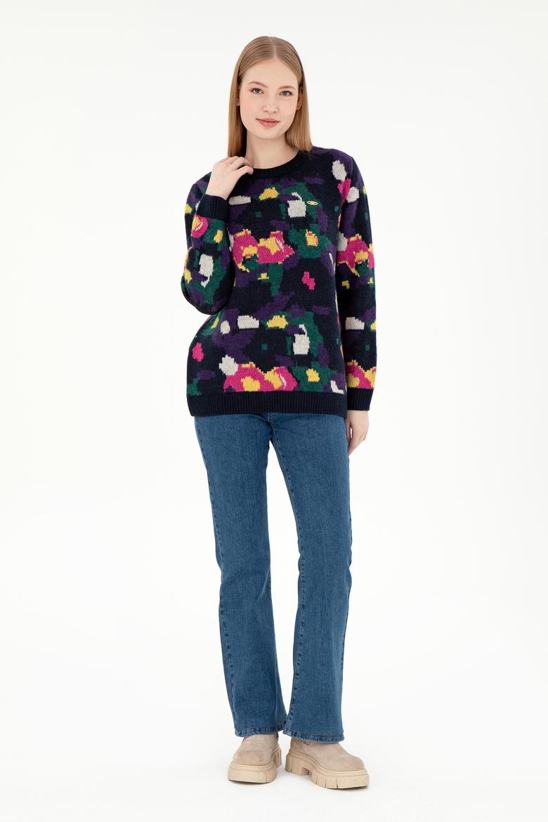 Kadın Lacivert Kazak - 50293114006