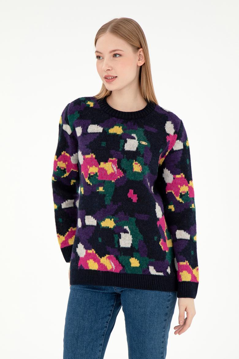 Kadın Lacivert Kazak