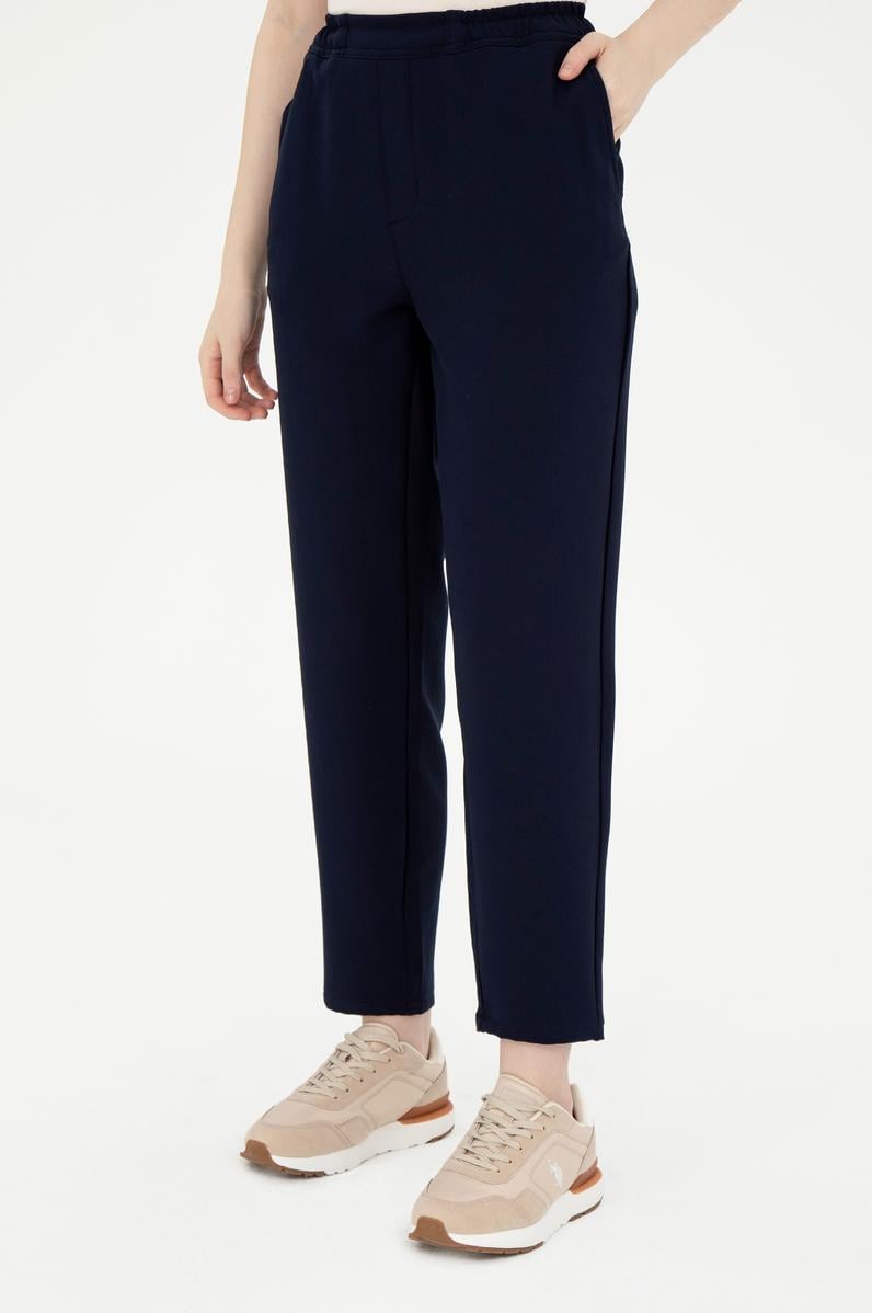 Kadın Lacivert Harem Fit Kanvas Pantolon