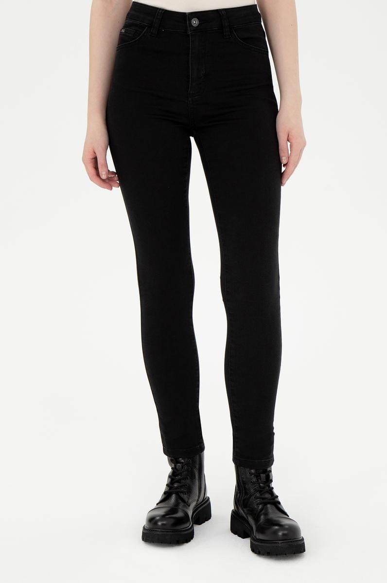 Kadın Siyah Toothpick Fit Jean Pantolon