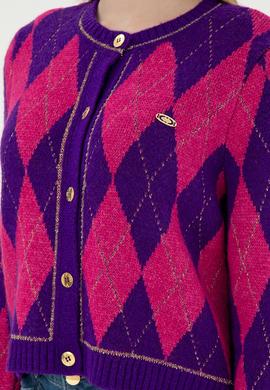 Kadın Mor Triko Hırka - 50293118001