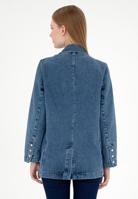 Kadın Açık Mavi Jean Gömlek - 50291133003