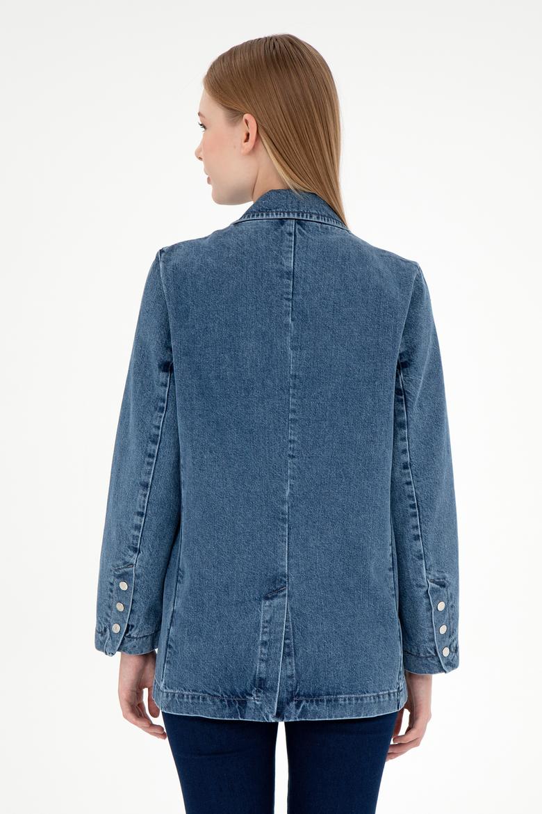 Kadın Açık Mavi Jean Gömlek - 50291133003