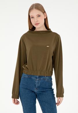 Kadın Haki Sweatshirt - 50298171002