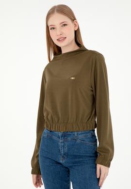 Kadın Haki Sweatshirt - 50298171002