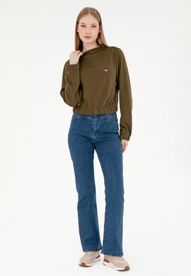 Kadın Haki Sweatshirt - 50298171002