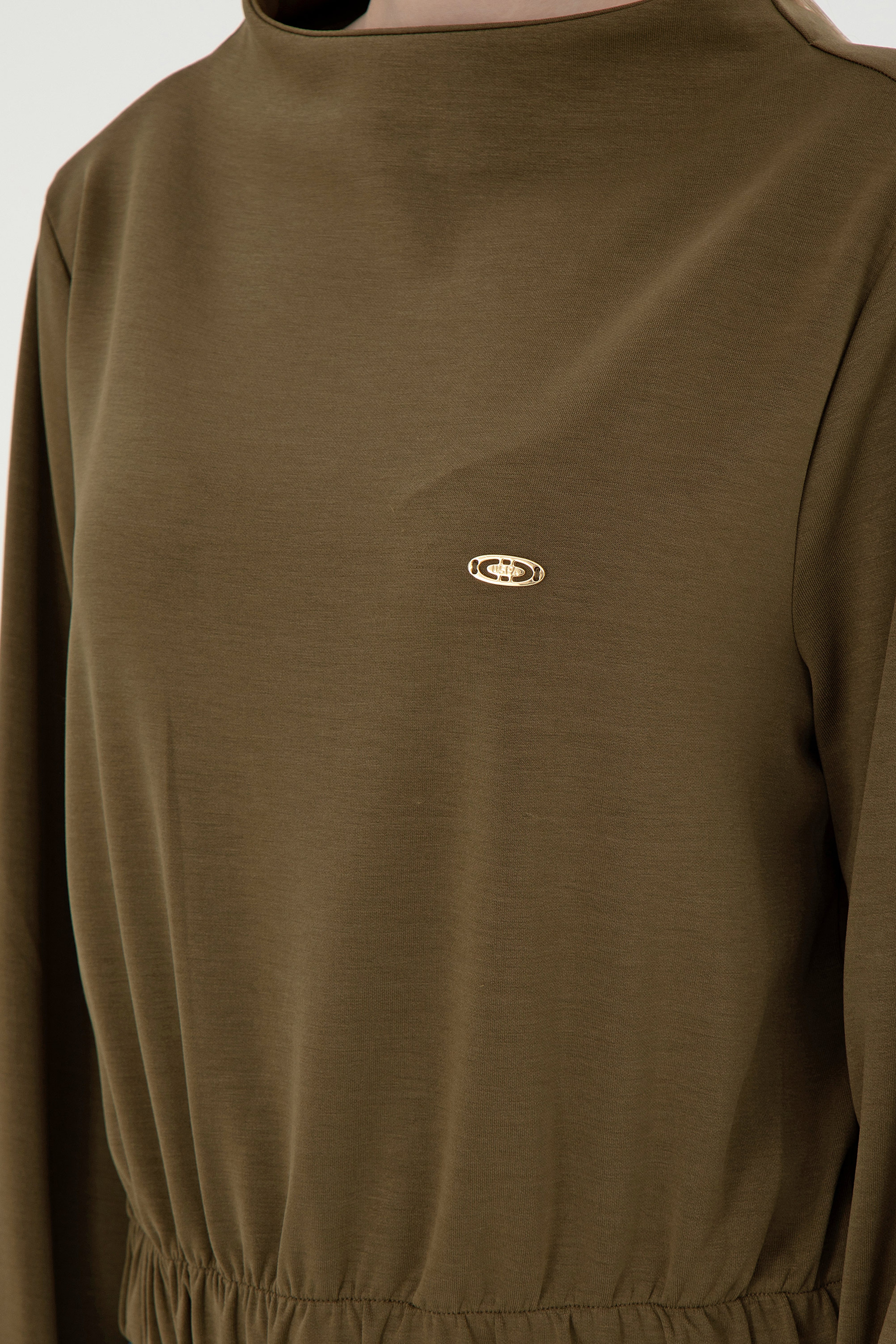 Kadın Haki Sweatshirt - Image 7