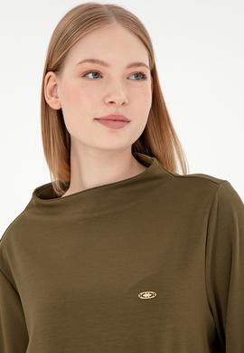 Kadın Haki Sweatshirt - 50298171002