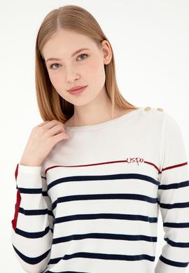 Kadın Krem Bisiklet Yaka Kazak - 50291573009