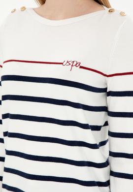 Kadın Krem Bisiklet Yaka Kazak - 50291573009