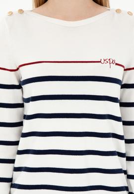 Kadın Krem Bisiklet Yaka Kazak - 50291573009