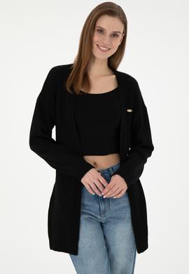 Kadın Siyah Triko Hırka - 50297102032