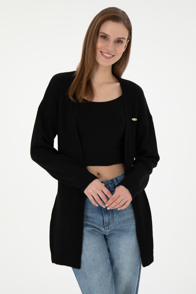 Kadın Siyah Triko Hırka - 50297102032