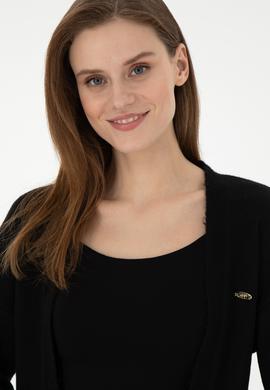 Kadın Siyah Triko Hırka - 50297102032