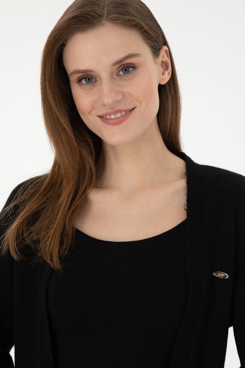 Kadın Siyah Triko Hırka - 50297102032