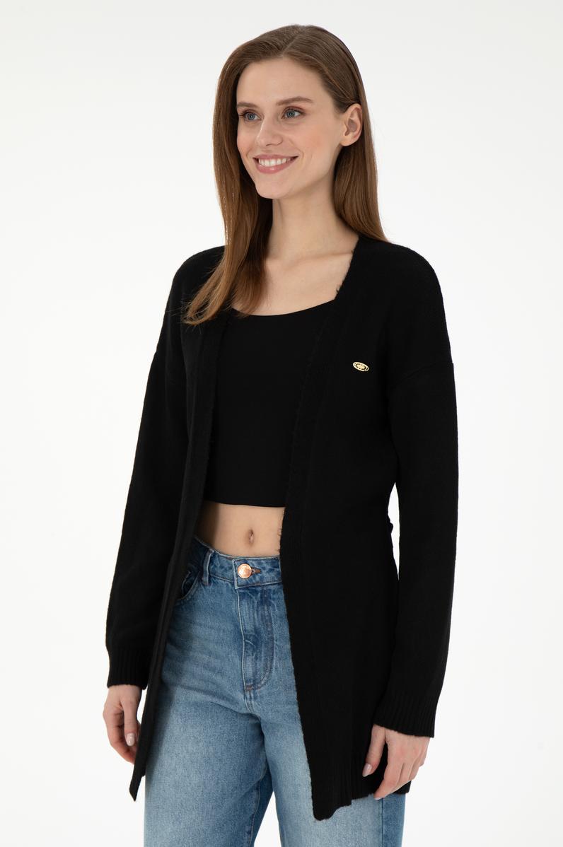 Kadın Siyah Triko Hırka