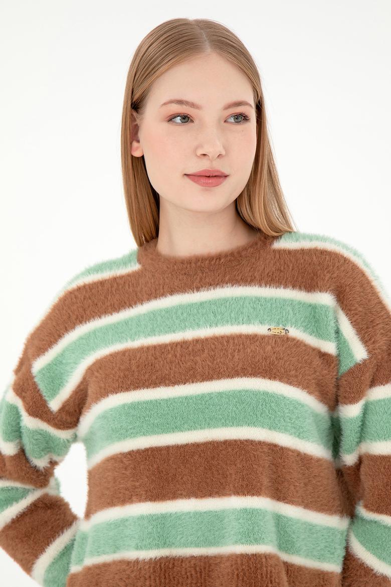 Kadın Camel Bisiklet Yaka Kazak - 50293145007