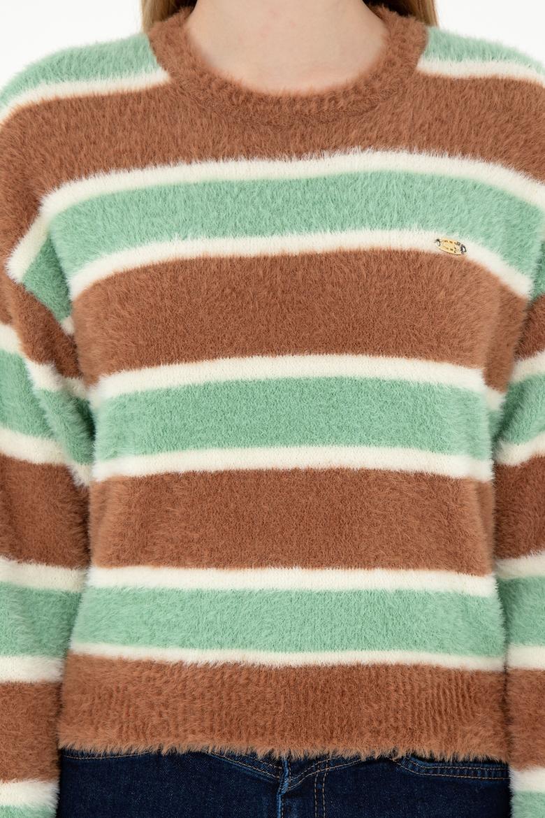 Kadın Camel Bisiklet Yaka Kazak - 50293145007