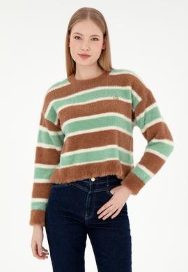 Kadın Camel Bisiklet Yaka Kazak - 50293145007