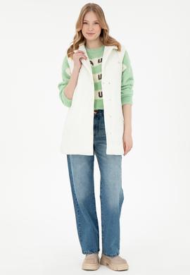 Kadın Krem Yelek - 50289554050