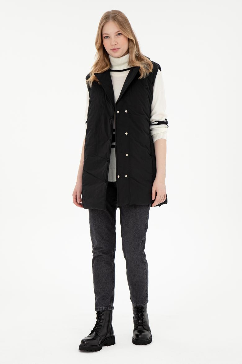 Kadın Siyah Yelek - 50289554005