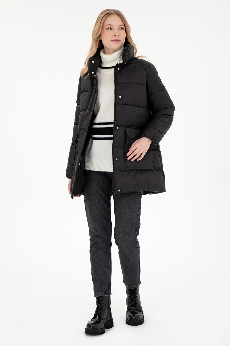 Kadın Siyah Kaban - 50292747023