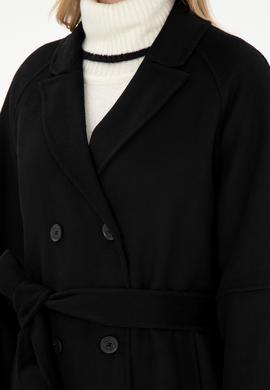 Kadın Siyah Kaşe Kaban - 50291521022