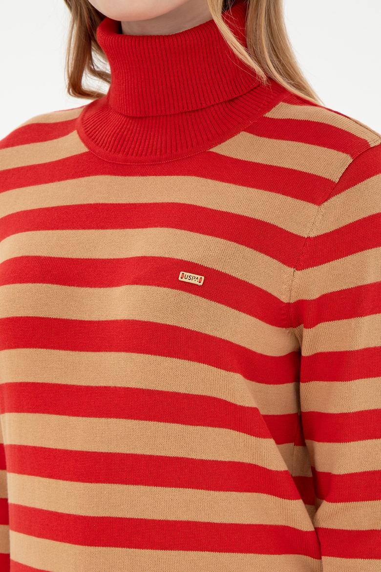 Kadın Kiremit Boğazlı Kazak - 50292880012