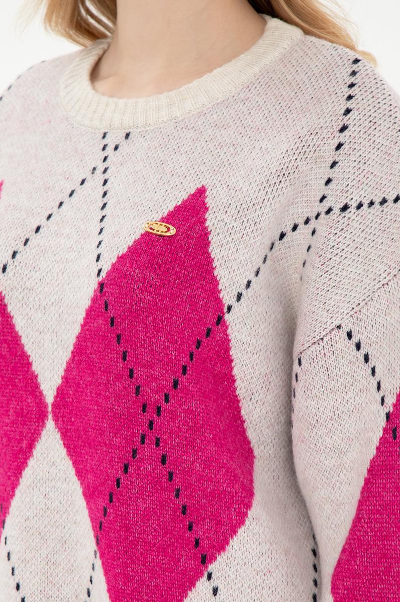 Kadın Taş Bisiklet Yaka Kazak