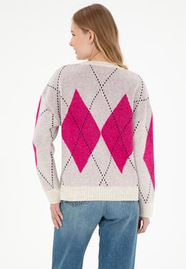 Kadın Taş Bisiklet Yaka Kazak - 50297113012