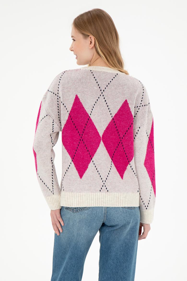 Kadın Taş Bisiklet Yaka Kazak - 50297113012