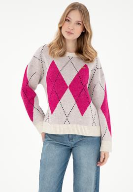 Kadın Taş Bisiklet Yaka Kazak - 50297113012