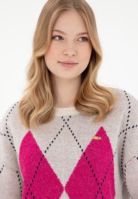 Kadın Taş Bisiklet Yaka Kazak - 50297113012