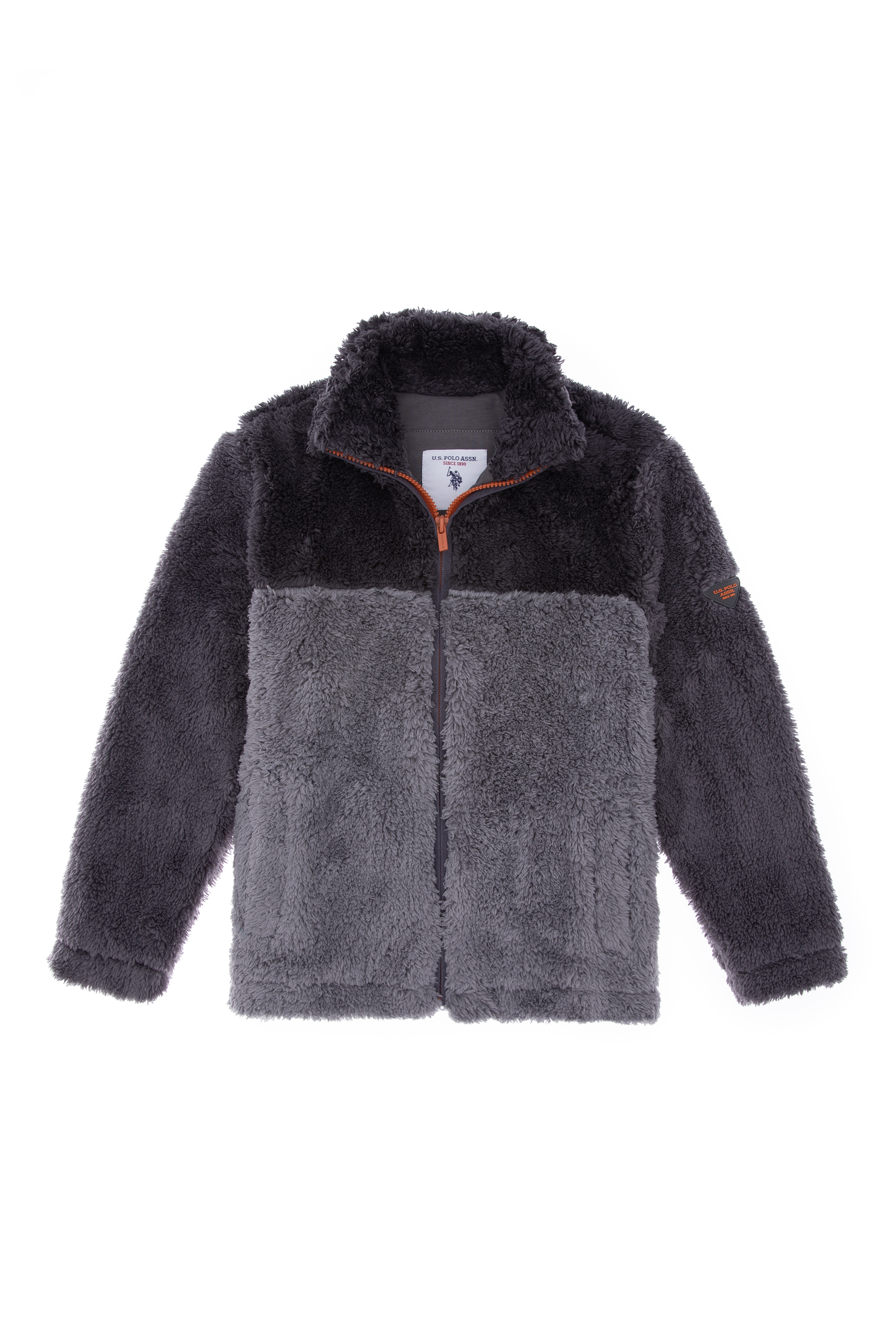 Erkek Çocuk Açık Gri Fermuarlı Polar Sweatshirt