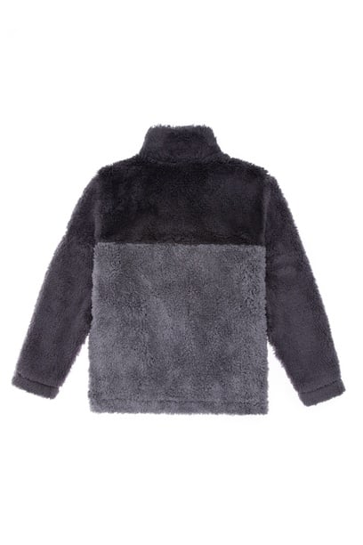 Erkek Çocuk Açık Gri Fermuarlı Polar Sweatshirt