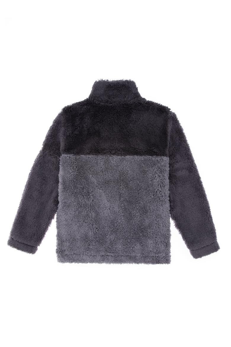 Erkek Çocuk Açık Gri Fermuarlı Polar Sweatshirt - 50290781006